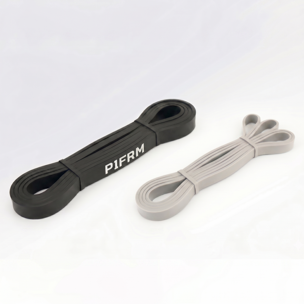 2 élastiques de musculation P1FRM, 3-8 kg et 11-29 kg