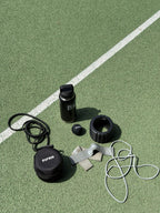 Kit mobilité, performance et récupération musculaire P1FRM. Mini rouleau, balle de massage, 5 bandes de résistances